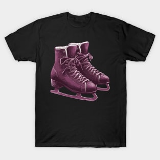 Magenta Ice Skating Boots T-Shirt